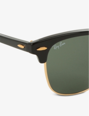 Ray Ban Ebony Clubmaster Sunglasses With Green Lenses Rb3016 49 Selfridges Com