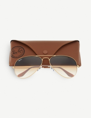 Ray Ban Ray-ban Womens Arista Original Aviator Metal-frame Sunglasses With Brown Gradient Lenses Rb3025 58 In Arista