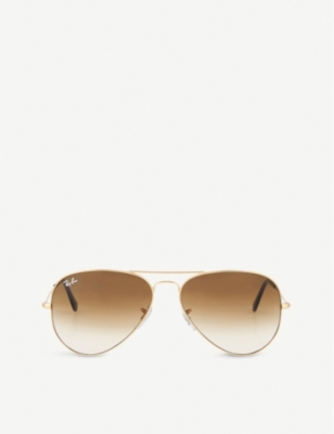 Ray Ban Ray-ban Womens Arista Original Aviator Metal-frame Sunglasses With Brown Gradient Lenses Rb3025 58 In Arista
