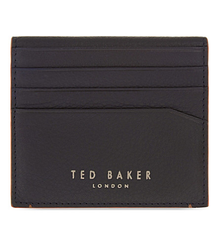 TED BAKER   Contrast edge leather card holder