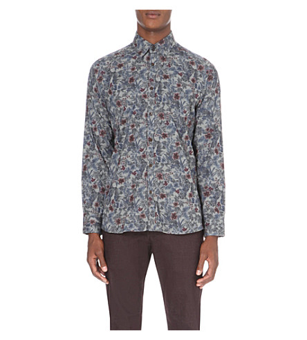 TED BAKER   Floral print cotton shirt