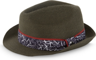 TED BAKER Printed trilby hat