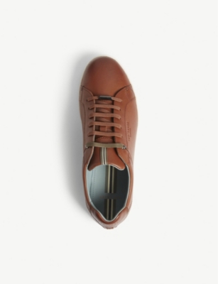 ted baker thawne burnished leather trainers