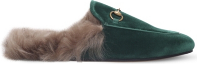 green velvet gucci shoes