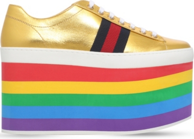 rainbow platform shoes gucci