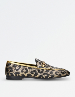 gucci leopard flats