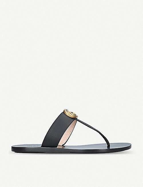GUCCI: Marmont leather sandals