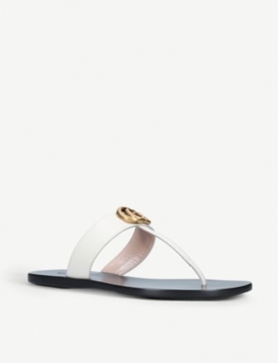 GUCCI Marmont logo-embellished leather sandals