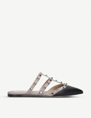 Valentino rockstud clearance leather mules