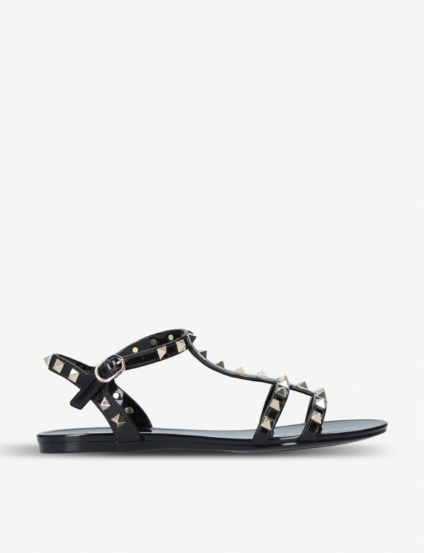 Rockstud PVC gladiator sandals