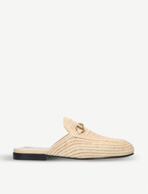 gucci princetown raffia