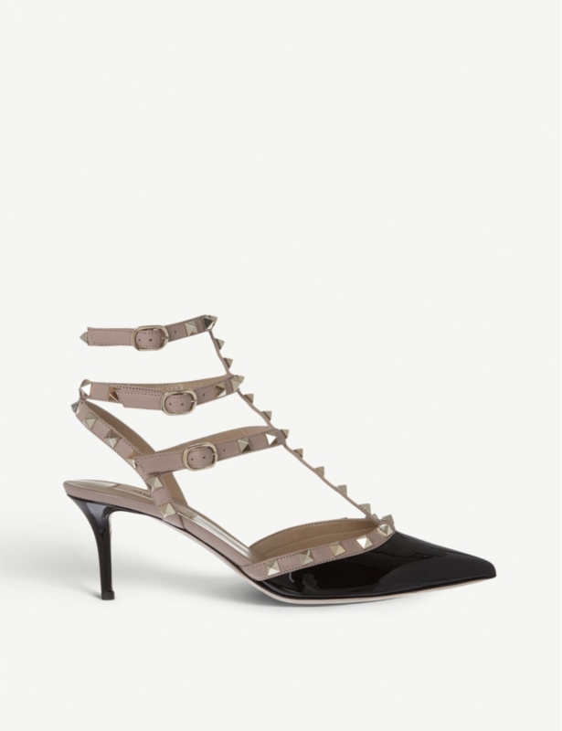 So Noir 65 patent-leather heeled sandals