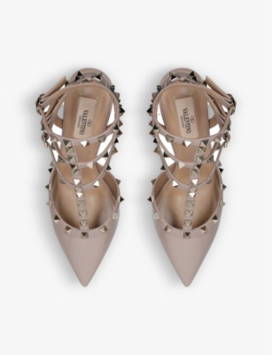 Shop Valentino Womens Nude So Noir Patent-leather Heeled Sandals In Nude (nude)