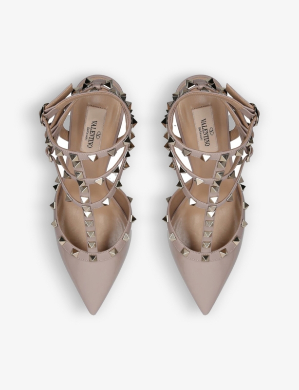 So noir patent-leather heeled sandals