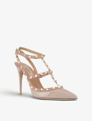 VALENTINO GARAVANI So Noir rockstud patent-leather heeled sandals