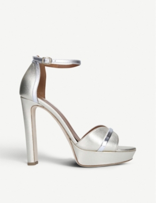 metallic leather heels