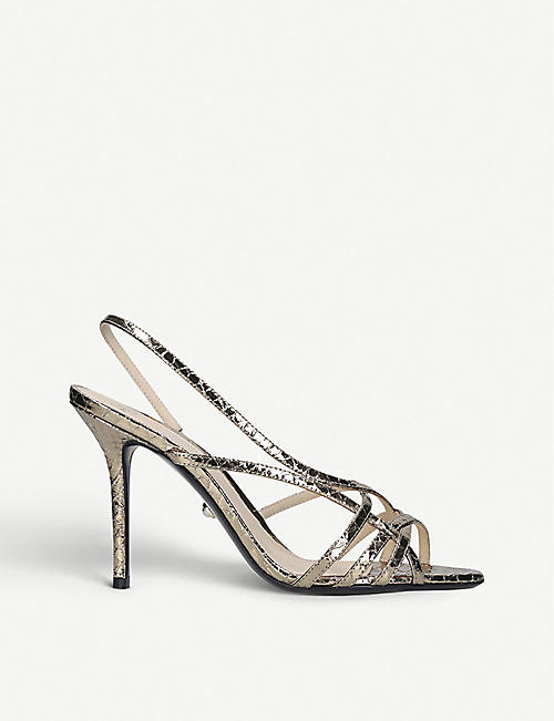 ALEVI MILANO: Tiffany metallic leather sandals