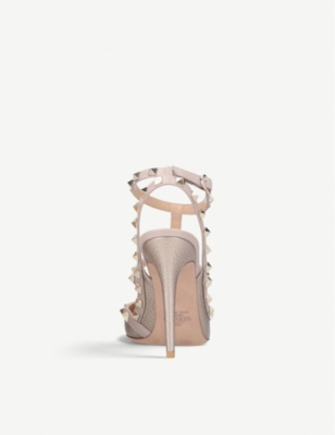 VALENTINO GARAVANI Rockstud 100 T-bar leather courts