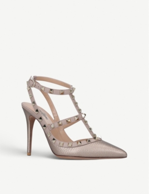 VALENTINO GARAVANI Rockstud 100 T-bar leather courts