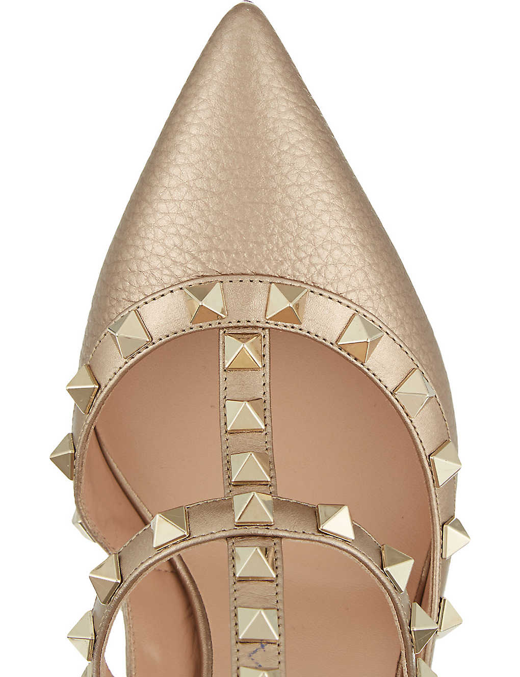 VALENTINO GARAVANI Rockstud 100 T-bar leather courts