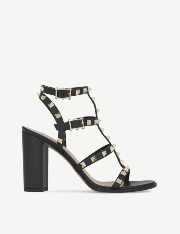 Rockstud 90 leather heeled sandals