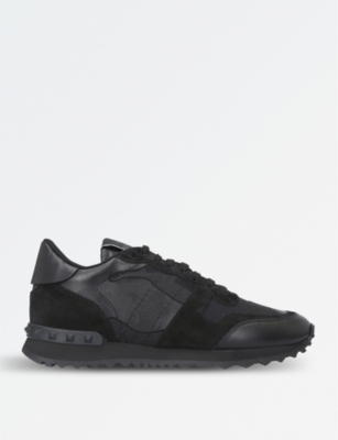 valentino full leather camo trainers