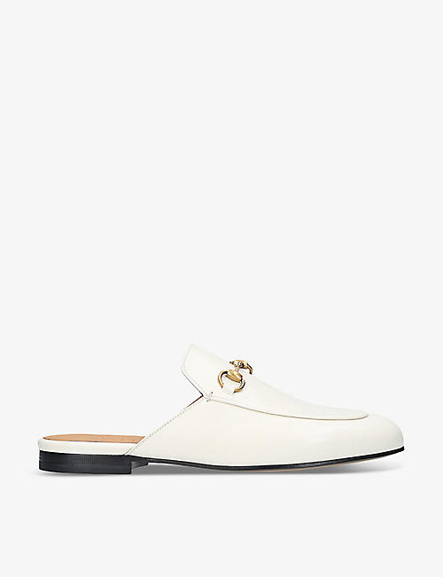 GUCCI: Princetown leather slippers