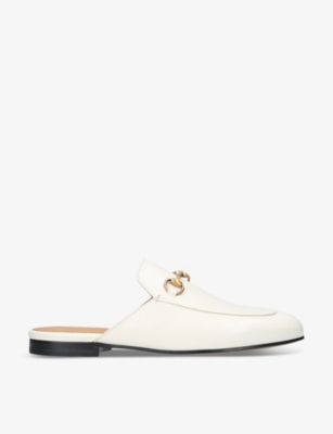 princetown leather slipper white