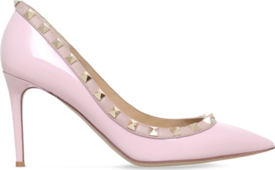 valentino patent 85 rockstud heels