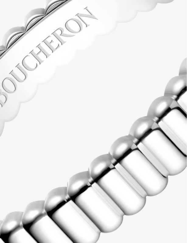 Quatre Grosgrain 18ct white gold wedding band