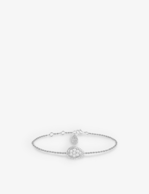 Shop Boucheron Women's Silver Serpent Bohème 18ct White Gold And 0.33ct Round-cut Diamond Bracelet