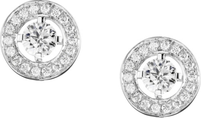 BOUCHERON - Ava 18ct white-gold and diamond stud earrings | Selfridges.com