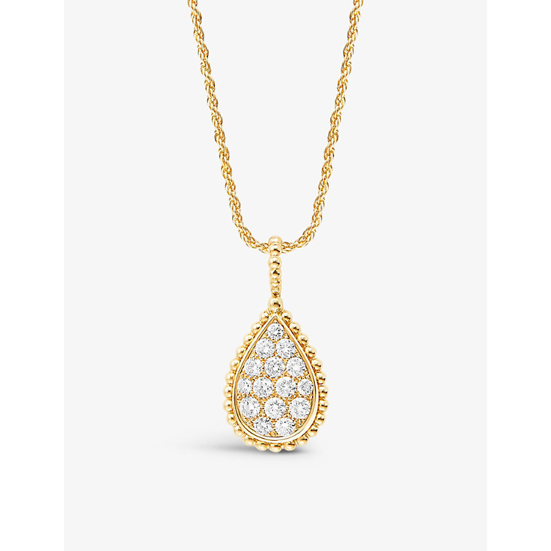 Shop Boucheron Women's Yellow Serpent Bohème Pompon 18ct Yellow-gold And 10.84ct Diamond Necklace