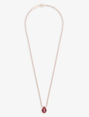 BOUCHERON: Serpent Boheme 18ct rose-gold and rhodolite pendant