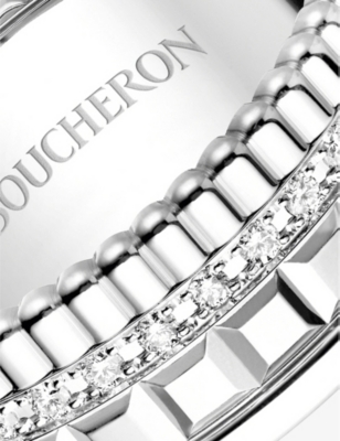 Shop Boucheron Womens Silver (silver) Quatre Radiant Edition White-gold And 0.24ct Diamond Ring