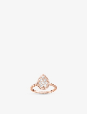 Boucheron Serpent Bohème 18ct Rose-gold And 0.15ct Diamond Ring Pink