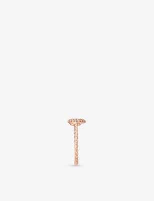 Shop Boucheron Womens Pink Serpent Bohème 18ct Rose Gold And 0.32ct Diamond Ring