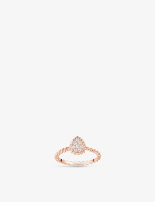 Boucheron Pink Serpent Bohème 18ct Rose Gold And 0.32ct Diamond Ring