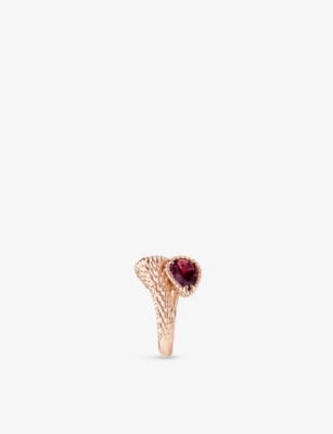 Shop Boucheron Women's Pink Serpent Bohème Pink-gold And Rhodolite Garnet Ring