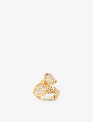 Shop Boucheron Womens Yellow Serpent Bohème Toi Et Moi 18ct Yellow-gold And Diamond Ring