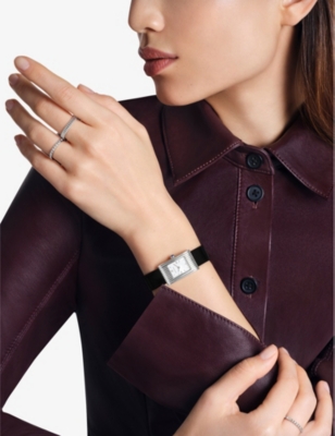 Shop Boucheron Women's Wa030501 Reflet Small Stainless-steel And Sapphire Cabochon Watch