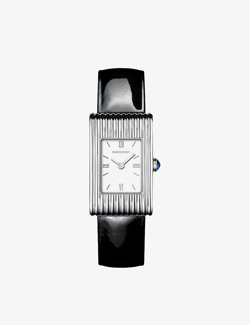 Boucheron Wa030501 Reflet Small Stainless-steel And Sapphire Cabochon Watch