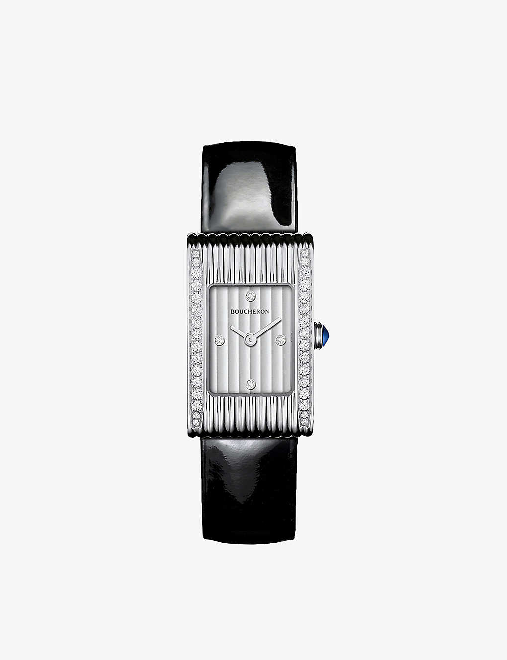 Boucheron Women's Reflet Stainless Steel & Diamond Watch In Black