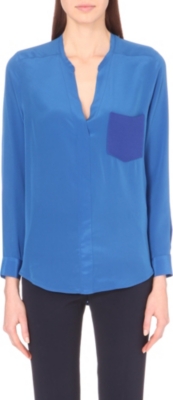 SANDRO   Long sleeved silk blouse top