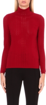 SANDRO   Turtleneck lace knit jumper