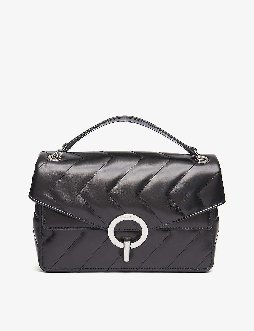 SANDRO YZA quilted leather shoulder bag
