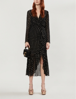 sandro polka dot dress