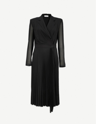 SANDRO: Blazer-style woven midi dress