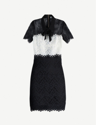 SANDRO: Lace-panel dress