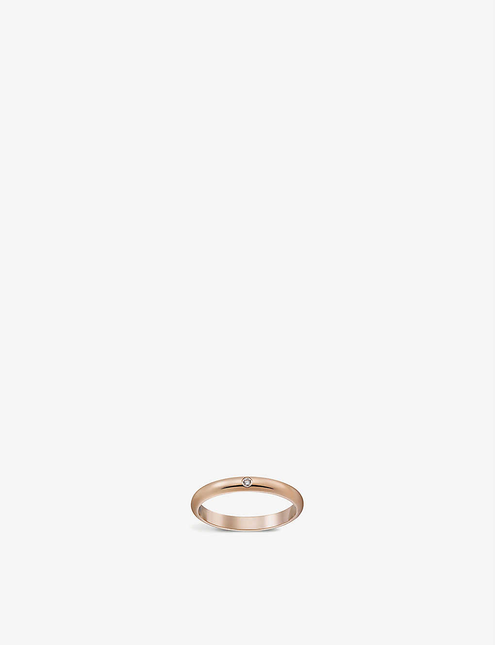 Cartier Womens Rose Gold 1895 18ct Rose-gold And Diamond Wedding Ring